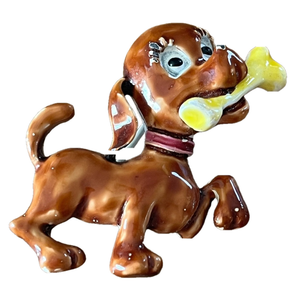 1960’s Vintage Enamel Dog Brooch